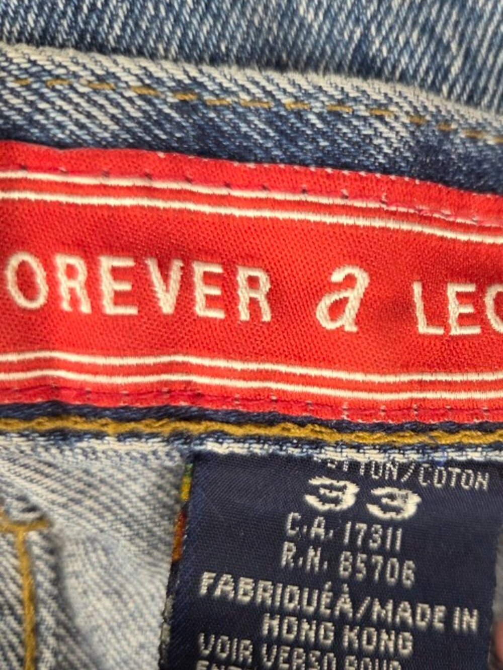 Vintage 90s/Y2K Buffalo "Forever a Legend" Button-Front Denim Midi Skirt Button - Picture 7 of 12